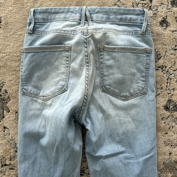 Good American Women's Light Wash Distressed Destroyed Skinny Denim Jeans 0/25 - Picture 7 of 8